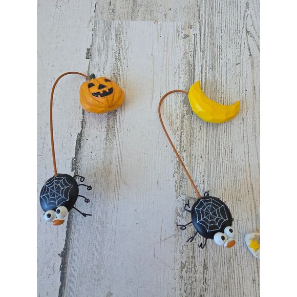 Metal spider ghost candy corn witch ornament Halloween decor unique Xmas tree - Picture 7 of 11